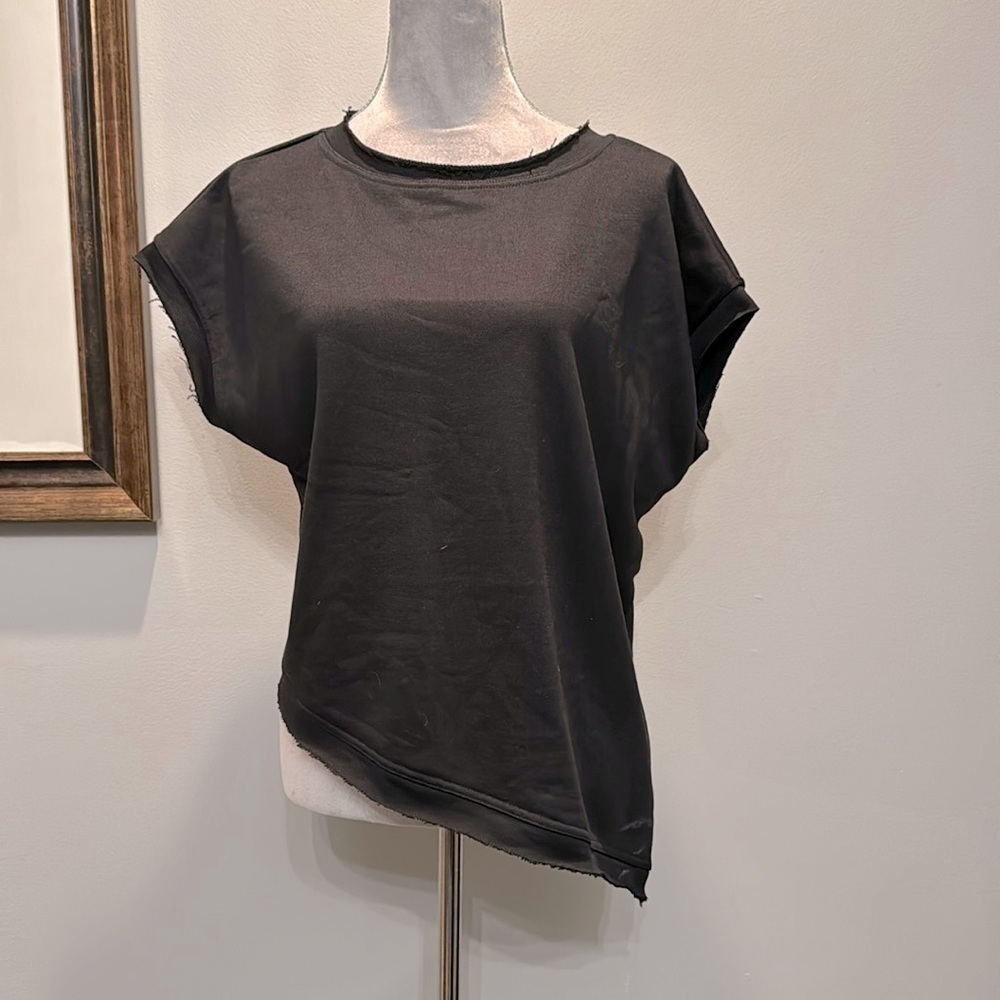 Bear Dance black distressed sleeveless sweatshirts NWT S